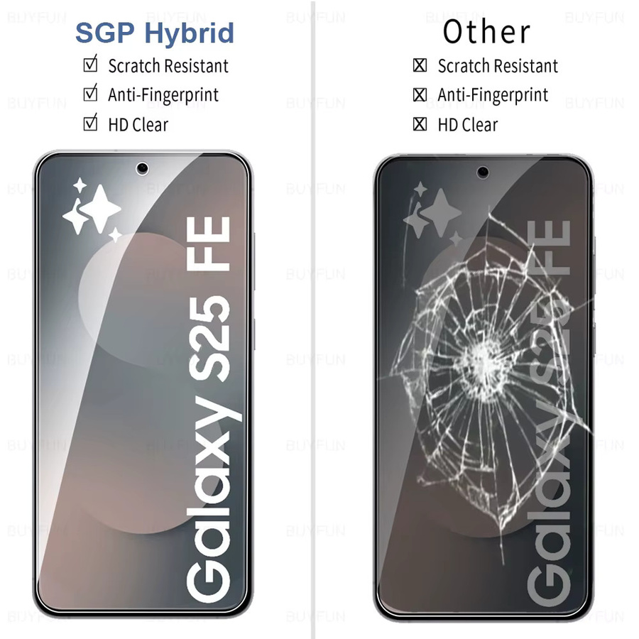 2 Stück Displayschutzfolie aus gehärtetem Glas für Samsung Galaxy S25 FE 5G, transparent - Bild 3