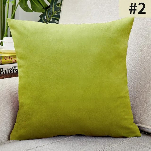 JMG Clothing Dekorative Kissenhülle aus grünem Samt, B/T: 40 x 40 cm - Bild 1
