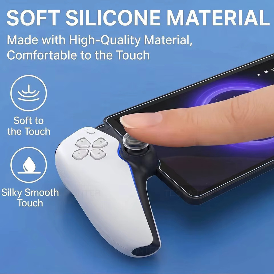 TECTINTER Transparente Flüssigsilikon-Daumengriffkappen für PS5 Portal und Switch Lite Controller als Analog-Joystick-Abdeckung für dein Switch-Zubehör - Bild 4