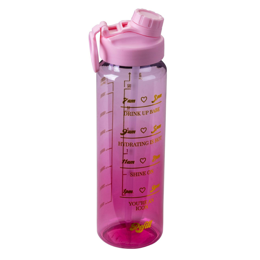 Paris Hilton Motivations-Trinkflasche in Pink, 900 ml - Bild 3