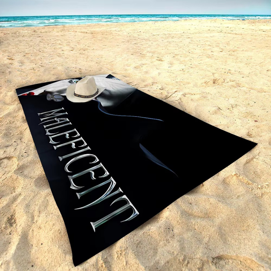 Amine M-Maleficent Mikrofaser-Strandtuch, saugfähiges und weiches Handtuch für Strand, Yoga und Sport - Bild 4