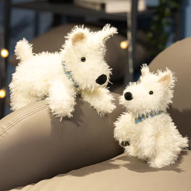 YUZHINUO West Highland White Terrier Plüsch Spielzeug, Weiß - Bild 2