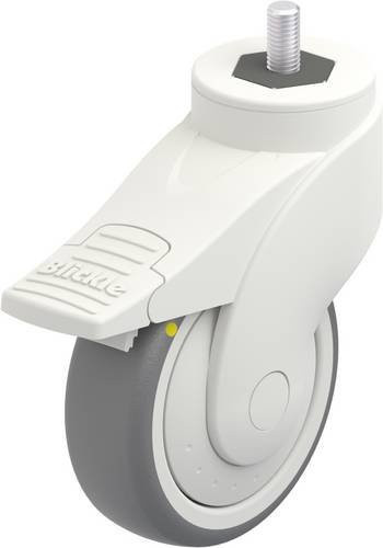 Blickle Lenkrolle LWKE-TPA 101KF-FI-ELS-GS10 mit Feststeller in Grau und Weiß, Rad-Durchmesser: 100 mm, Tragfähigkeit: 70 kg - Bild 1