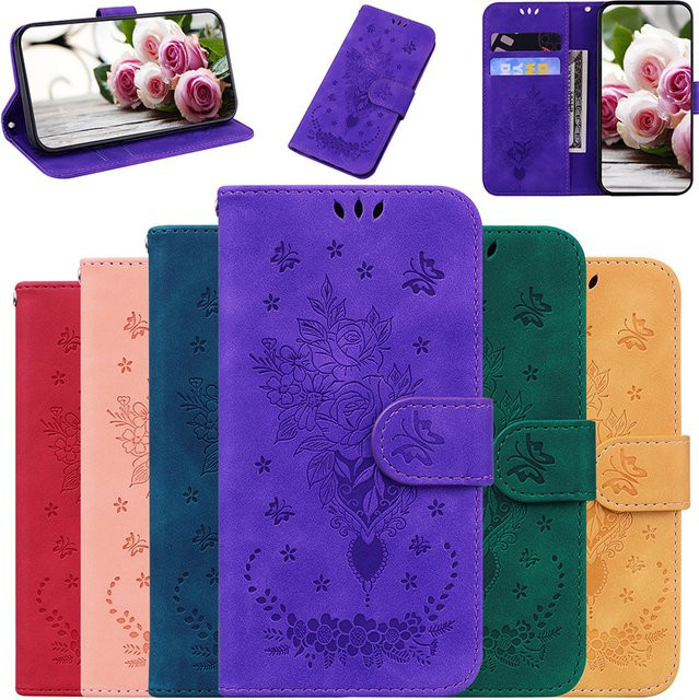 Magnetische Leder-Handyhülle Wallet Case für Tecno Camon Serie in Blau - Bild 1