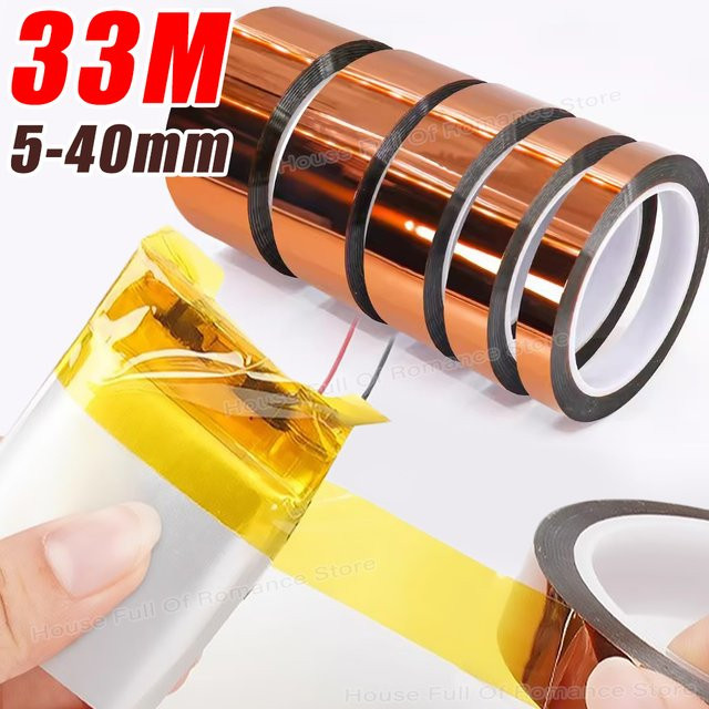 Hitzebeständiges Polyimid-Klebeband in Gold und Braun, antistatisches Schutzband zur Isolierung von Batteriekabeln und Leiterplatten - Bild 1