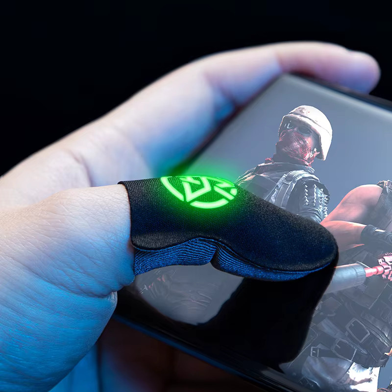 APWIKOGER Gaming Finger-Daumen-Handschuhe Schwarz, ultradünn 0,3 mm, atmungsaktiv und schweißfest für Mobile Gaming auf Android - Bild 3