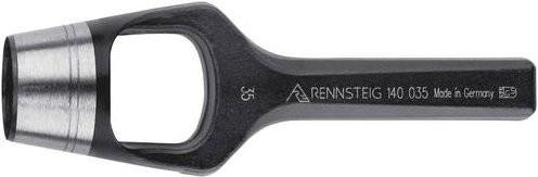 Rennsteig Henkellocheisen 37mm in Schwarz-Grau aus Stahl - Bild 1