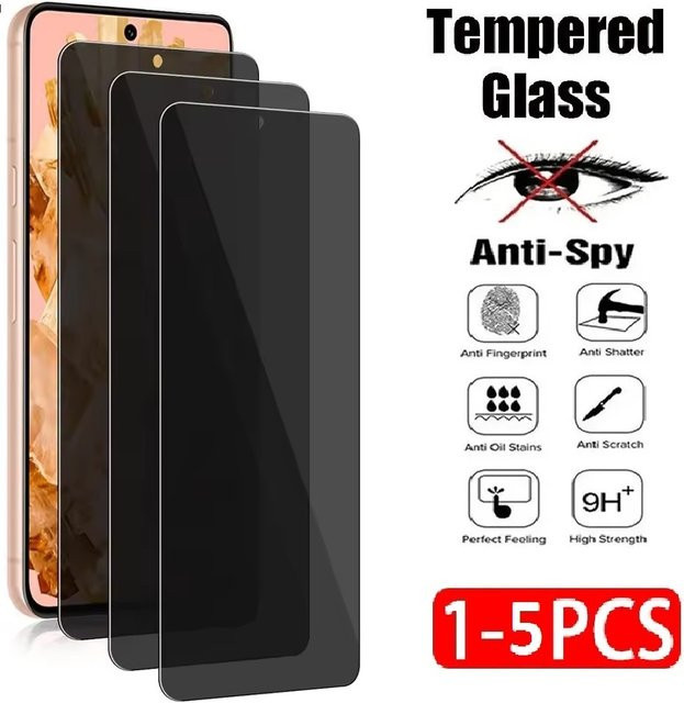 Anti-Spy Sichtschutz Panzerglas aus Tempereed-Glas für Samsung Galaxy A71 A72 A73 M52 M53 F54 A Quantum Quantum3 in Transparent - Bild 1