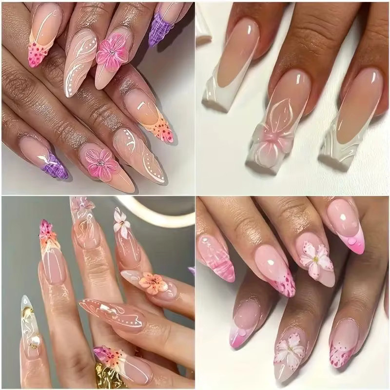HNKMP Silikon Nail Art Formen, 3D Blume Lilie, 2er Set, Transparent - Bild 3