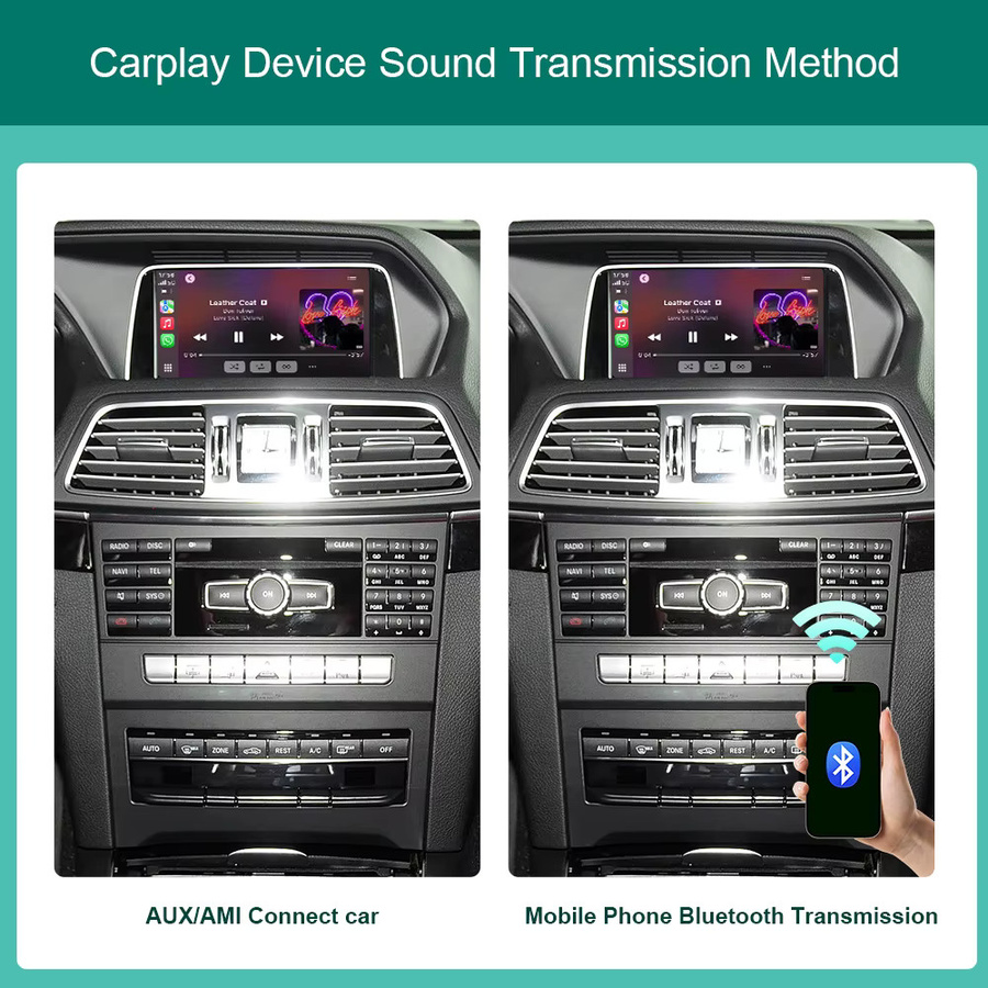 AUTOABC Kabelloses CarPlay und Android Auto Interface für Mercedes Benz E-Klasse W212 und E Coupe C207 (2012–2016) mit Mirror Link und AirPlay - Bild 4