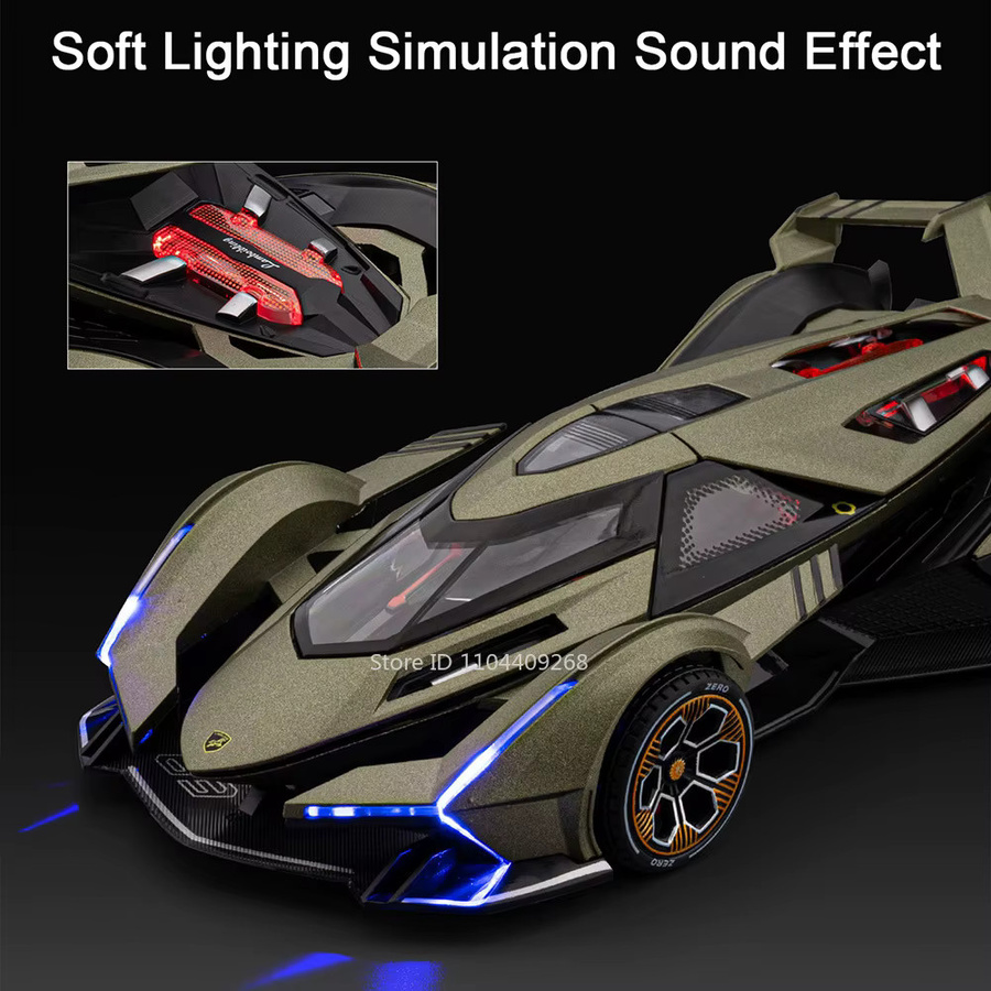RMZ city V12 SVJ63 Super Car Modell, Maßstab 1:24, Metalldruckguss, mit Licht und Sound - Bild 3