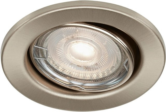 Briloner LED-Einbaustrahler rund in Nickel Matt mit warmweißem Licht und GU10 Fassung - Bild 1