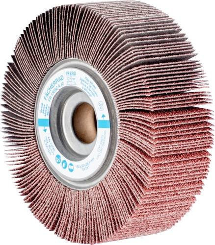 PFERD Lamellenschleifrad FR für universelle Anwendung, Farbe: Braun, Durchmesser: 150 mm, Breite: 50 mm, Bohrung: 25,4 mm, 2 Stück - Bild 1