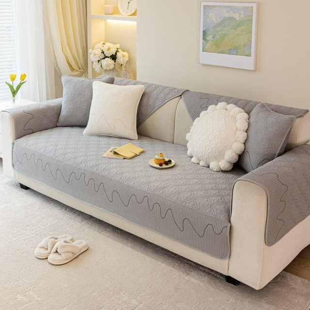 Super Six Modernes Sofakissen aus reiner Baumwolle, rutschfestes Sitzkissen für das Sofa, B/B: 70 x 70 cm - Bild 1