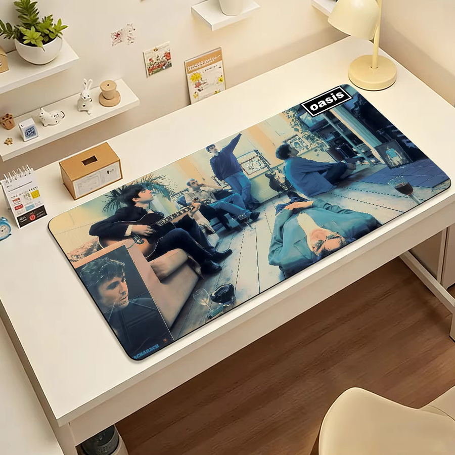 Band O-Oasis Mauspad für Computer und Laptop, rutschfeste Schreibtischunterlage aus Gummi, Multicolour - Bild 6