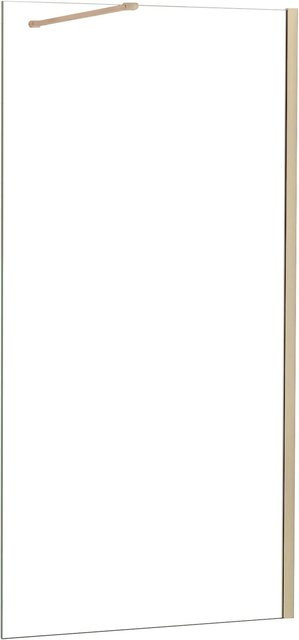 AICA Walk-in Duschwand aus ESG NANO Glas mit Gold Stabilisator, Farbe Transparent/Gold, Breite: 40 cm, Höhe: 200 cm - Bild 1