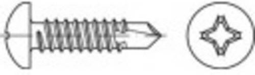 TOOLCRAFT Bohrschraube Phillips Kreuzschlitz, Durchmesser: 4,8 mm, Länge: 16 mm, Stahl galvanisch verzinkt, Silber, 1000 Stück - Bild 1