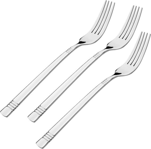Stanley Rogers Kuchengabel Victoria aus Edelstahl in Silber, 3 Stück - Bild 1