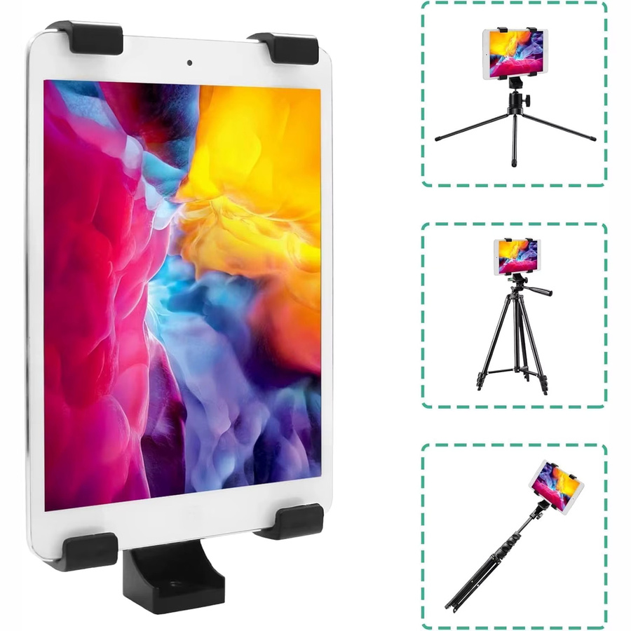 MovingMic Universeller Tablet-Ständer-Adapter mit Vientiane Gimbal in Schwarz für Stativ und Einbeinständer, kompatibel mit iPad, iPad Air, iPad Mini und weiteren Tablets - Bild 3