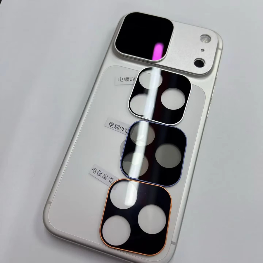 4er-Set magnetische Kameraobjektivschutz-Filter für iPhone 17 Pro und iPhone 17 Pro Max mit AR+AF Beschichtung und Blendschutz in Silber - Bild 3