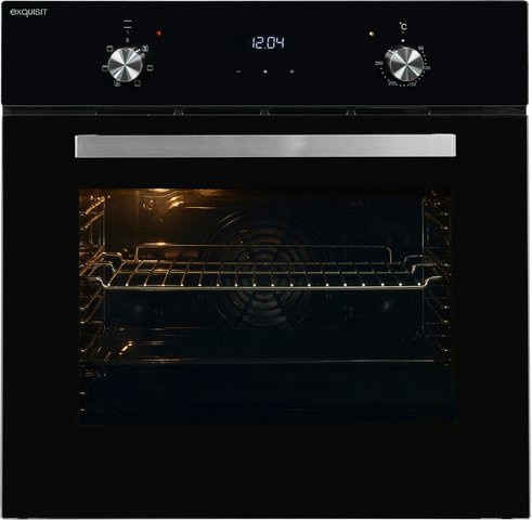 Exquisit Einbaubackofen EBE657-U-020 in Schwarz mit 59 l Volumen - Bild 1