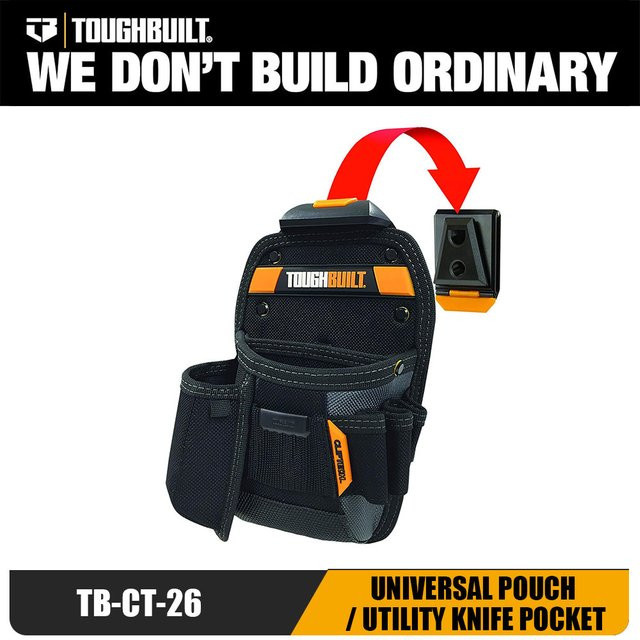 TOUGHBUILT TB-CT-26 ClipTech Universaltasche als robuste Werkzeuggürteltasche und Allzweckmessertasche für den Bau - Bild 1
