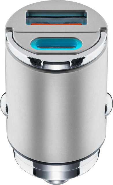 CellularLine USB Car Charger Multiport Micron 30W Schwarz mit USB-C - Bild 1