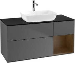 V&B Waschtischunterschrank Finion in Anthrazit, Breite: 120 cm, Tiefe: 50,1 cm, Höhe: 50,1 cm - Bild 1