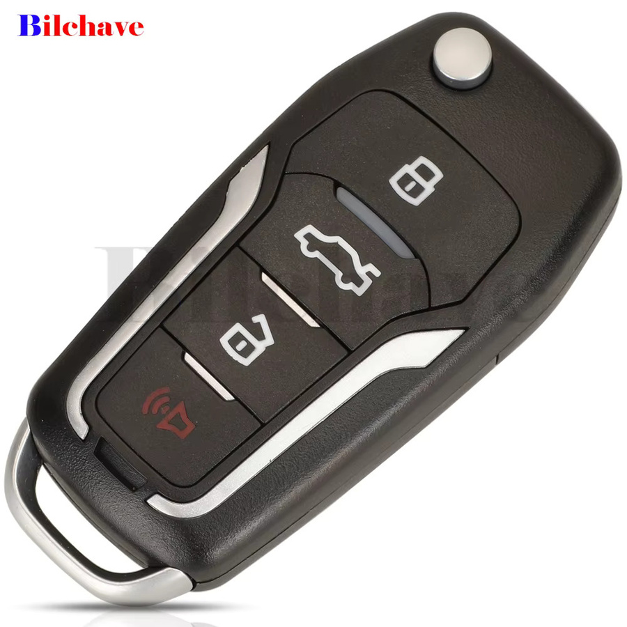 Jingyuqin Modifizierter Fernschlüssel für Ford Escape Focus C-Max Transit F250 F350 F450 F550 315/433 MHz in Schwarz und Silber - Bild 2
