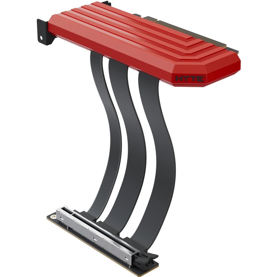 Hyte PCIe 5.0 Hyper Riser Verlängerungskabel in Schwarz und Rot - Bild 1