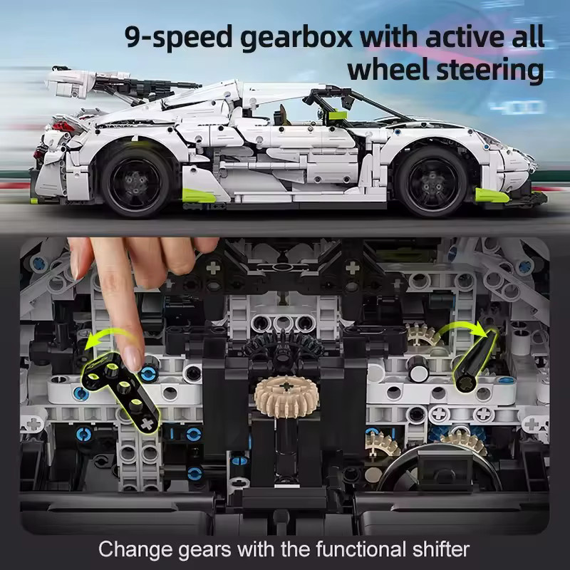 Cada Koenig Supercar, Bausteine, 4346 Teile, Maßstab 1:8 - Bild 2