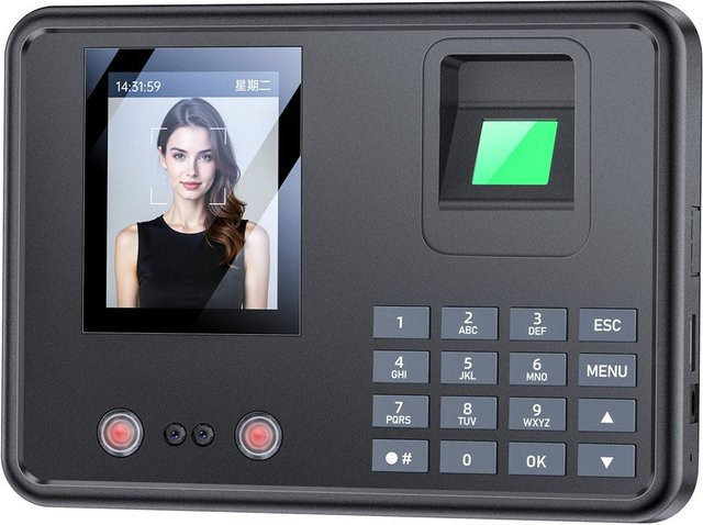 Biometrisches Zeiterfassungsgerät Yesido KM30 in Schwarz mit USB-A Anschluss - Bild 1