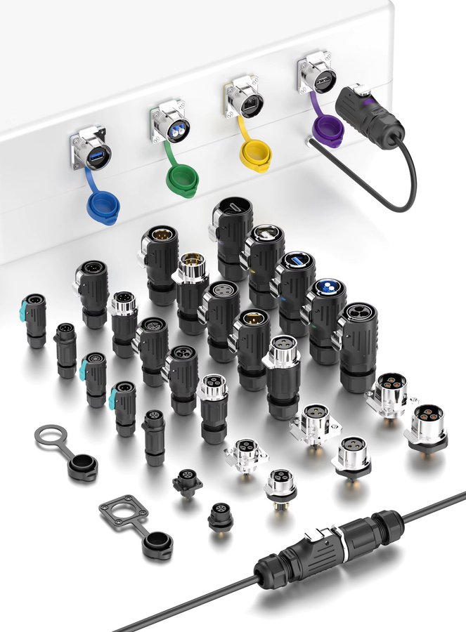 E-WeiChat EW-LP12 Wasserdichter elektrischer Steckverbinder M12 IP68 mit vergoldeter Steckdose aus Metall und Kunststoff - Bild 3