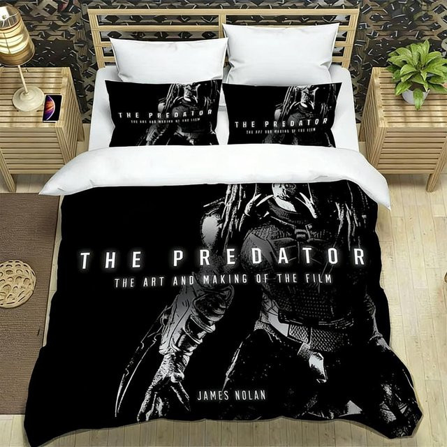 Alien vs. Predator Bettwäsche Set mit 3D-Druck, Schwarz, B/H: 135 x 200 cm - Bild 1