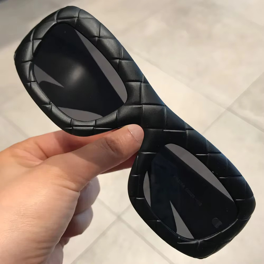 Srtipe Square Sonnenbrille, Vollrand, Kunststoff, Schwarz, Unisex - Bild 2
