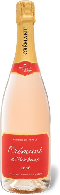 Marquis de Plagne Crémant de Bordeaux AOP Rosé brut Schaumwein 0,75 l - Bild 1
