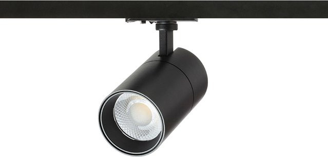 Rendl Deckenleuchte Wish 20 dimmbar Schwarz 20 W mit 1-Phasen-Stromschiene-Adapter - Bild 1