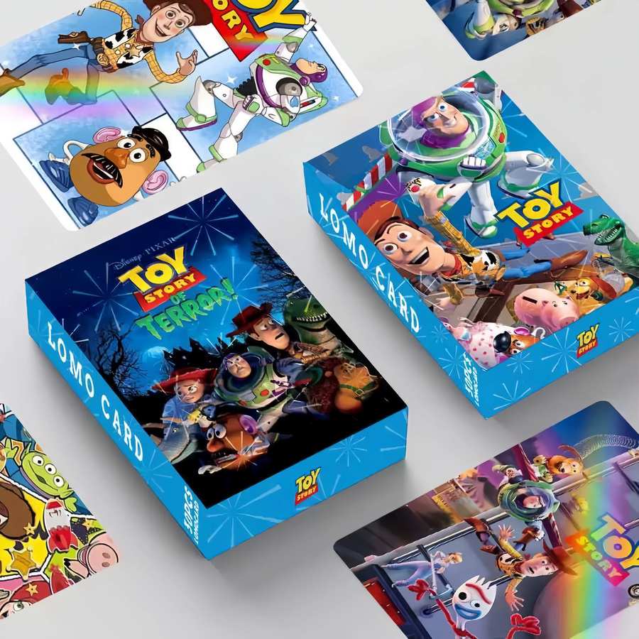 Bandai Disney Toy Story Laser-Flashkarten, 30 Doppelseitige LOMO Mini-Karten in Box - Bild 2