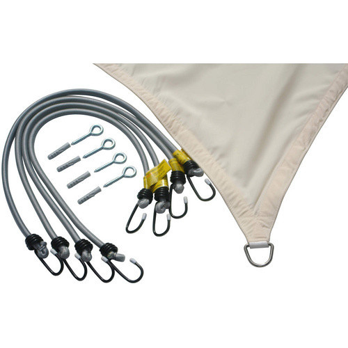 Floracord Vierecksonnensegel aus Polyester in Elfenbein mit Regenschutz, B/T: 300 x 400 cm - Bild 5