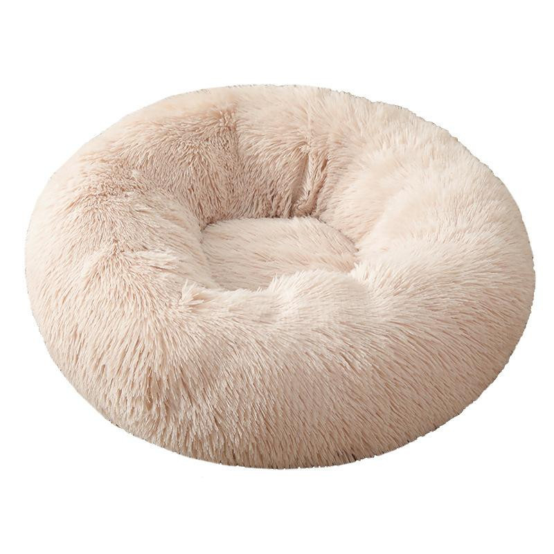Rundes Haustierbett von Yiran Furniture aus Korallen Fleece in Braun, Durchmesser: 60 cm - Bild 3