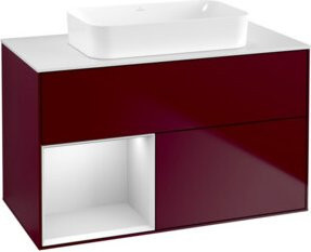 V&B Waschtischunterschrank Finion in Weiß Matt, Breite: 100 cm, Tiefe: 60,3 cm - Bild 1