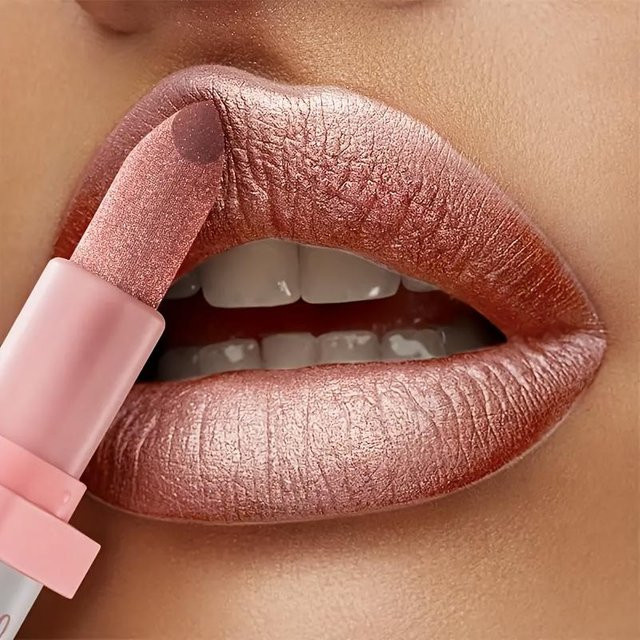 Lippenstift mit metallischem Glitzer, Satin-Finish - Bild 1