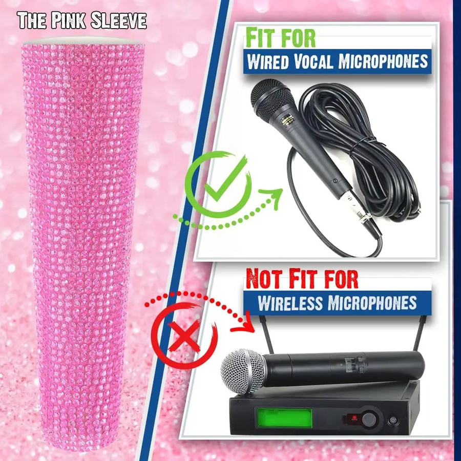 Shure Kabelmikrofon-Abdeckung für SM58, Beta58 und universelle Mikrofone in Pink, Roségold, Silber und Schwarz - Bild 2