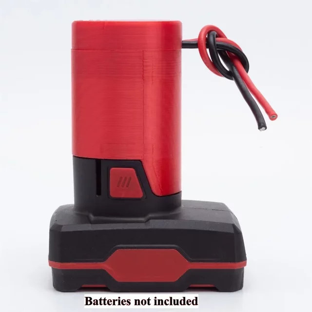 Parkside Batterie Adapter Konverter für X12V Serie mit 14 AWG Draht in Rot - Bild 1