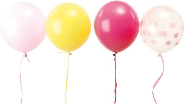 Rico Design Luftballon Mix Candy in Gelb und Rosa, 12 Stück, Durchmesser: 30 cm - Bild 1