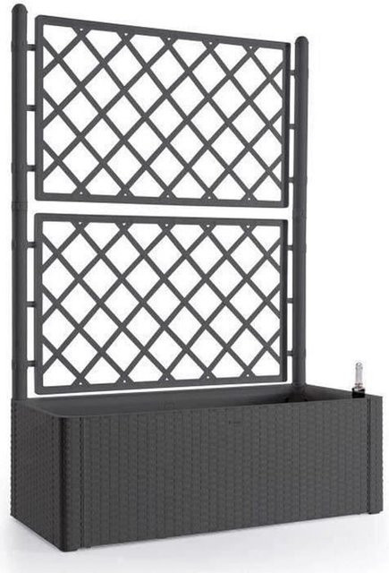 STEFANPLAST Natural Deluxe rechteckiger Blumenkasten mit Drahtgeflecht, Anthrazit, B: 100 cm, T: 43 cm, H: 142 cm - Bild 1