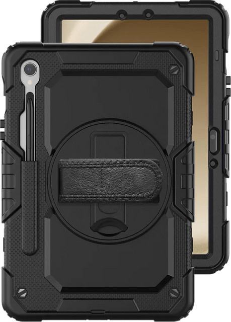 Just in Case Rotating Backcover für Samsung Galaxy Tab S9, S9 FE, S10 FE und S10 Lite in Schwarz - Bild 1