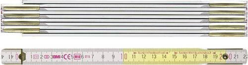 BMI Gliedermaßstab 9042 aus Buche in Weiß, Länge: 200 cm, Breite: 1,6 cm - Bild 1
