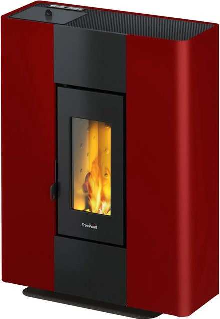 Freepoint Pelletofen Roxy Stand in Bordeaux Rot mit 7 kW Leistung und WiFi-Funktion - Bild 1