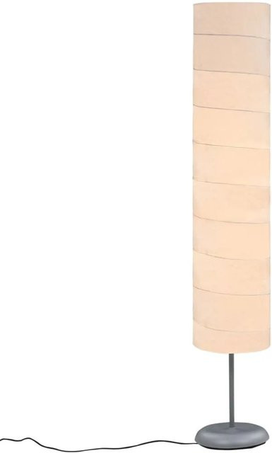 vidaXL Standleuchte aus Metall und Kunststoff in Weiß mit Reispapier und E27 Fassung, Höhe: 121 cm - Bild 1
